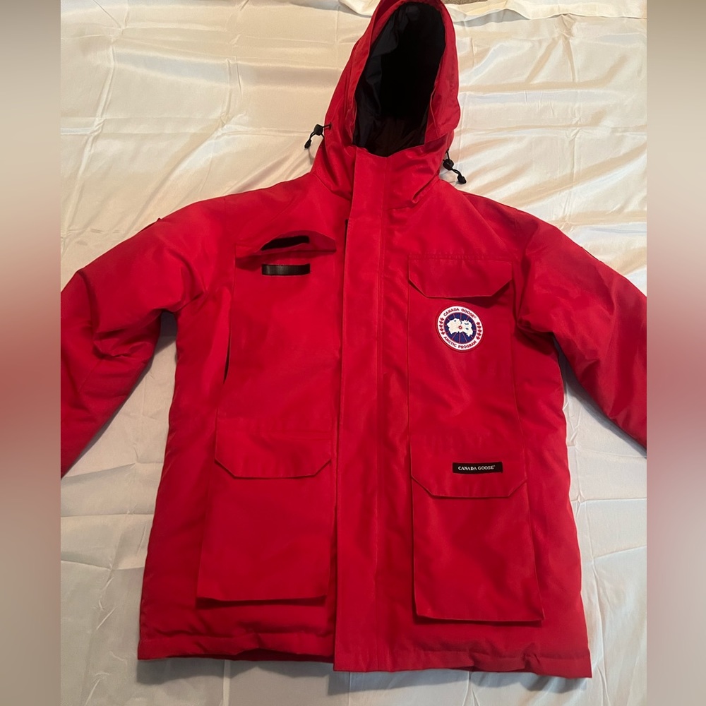 Canada Goose Bright Red Hooded Puffer Parka